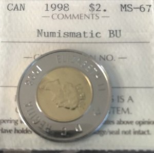 1998 $2 Canada ICCS MS67